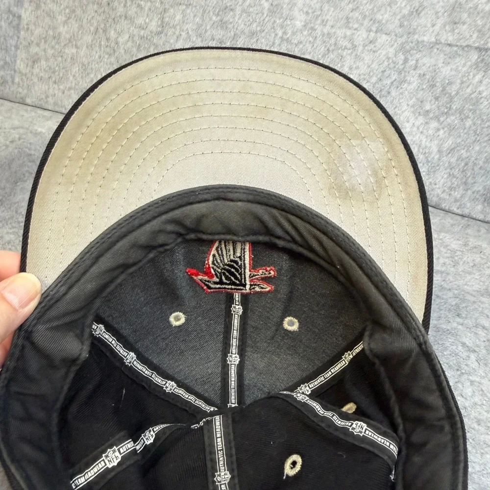 Atlanta Falcons Reebok On Field Fitted Hat Black 100% Wool‎ NFL Size 7 1/4 Vtg